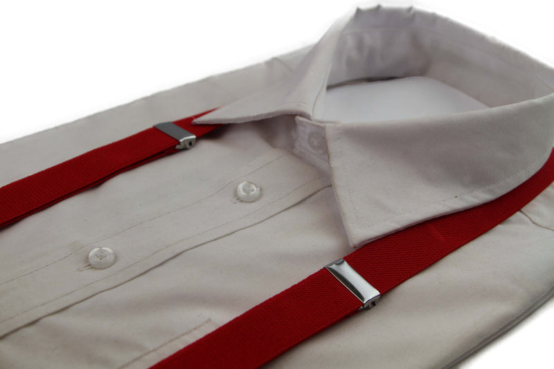 Boys Adjustable Red 65Cms Suspenders