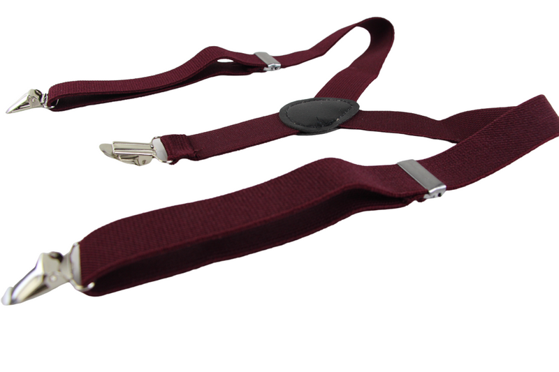 Boys Adjustable Plum 65Cms Suspenders