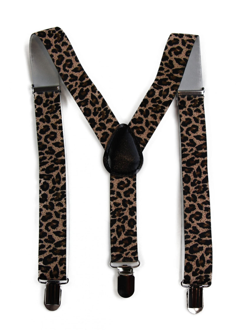Boys Adjustable Natural Leopard Patterned Suspenders - Zasel Home of Big Brands