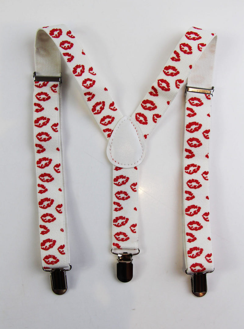 Boys Adjustable Kissing Lips Patterned Suspenders - Zasel Home of Big Brands