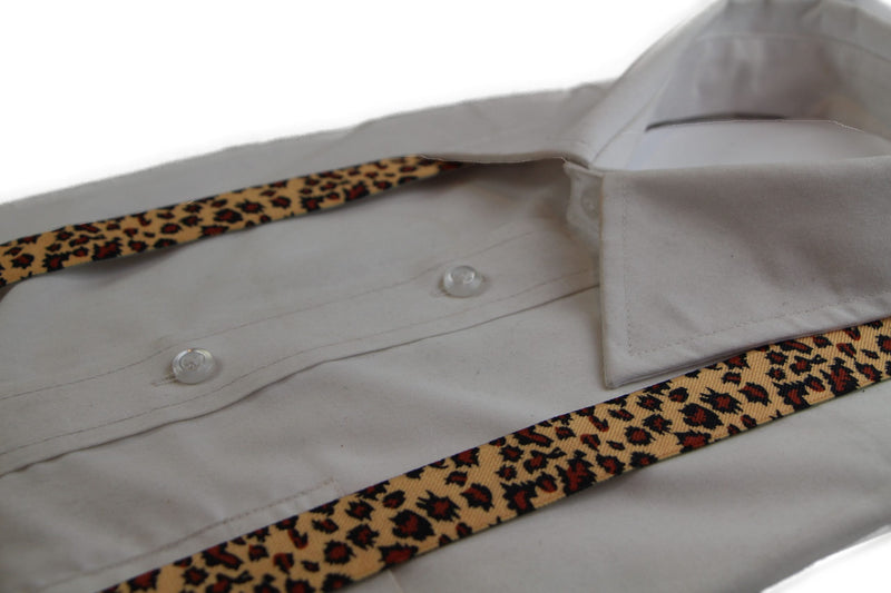 Boys Adjustable Yellow Leopard Patterned Suspenders - Zasel Home of Big Brands