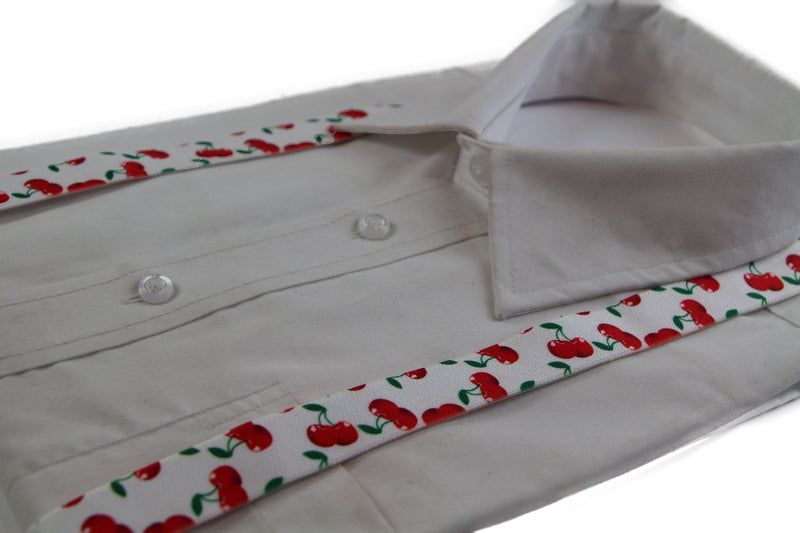 Boys Adjustable Cherries Patterned Suspenders - Zasel Home of Big Brands