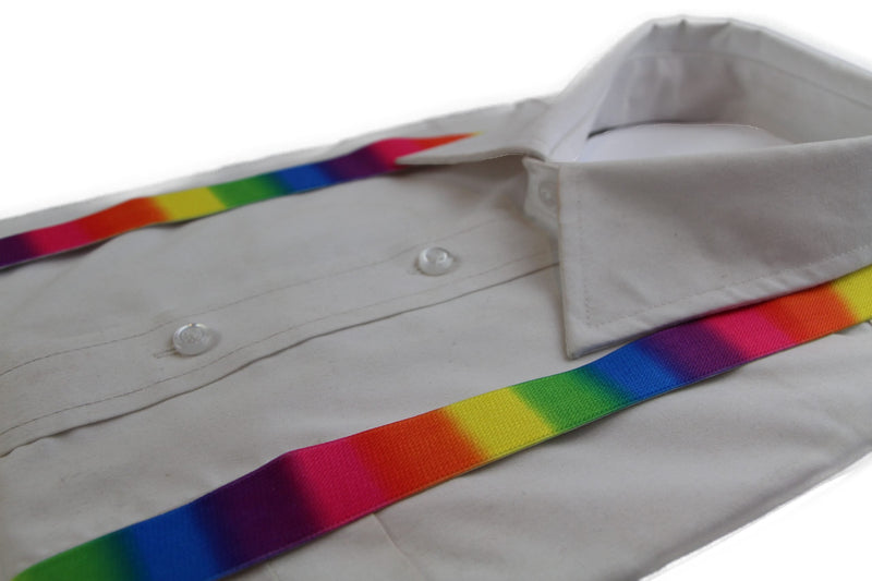 Boys Adjustable Rainbow Blocks Patterned Suspenders - Zasel Home of Big Brands