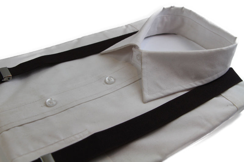 Adjustable 85cm Dark Brown Adult Mens Suspenders
