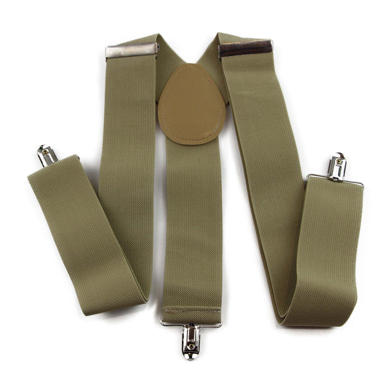 Extra Wide Heavy Duty Adjustable 120cm Sand Adult Mens Suspenders