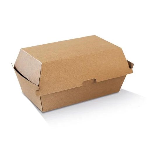 50 X Regular / Large Kraft Brown Disposable Snack Boxes Bulk Takeaway Box