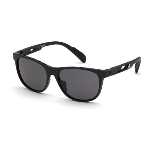 Mens Adidas SP0022 Polarized Sunglasses Matte Black / Grey