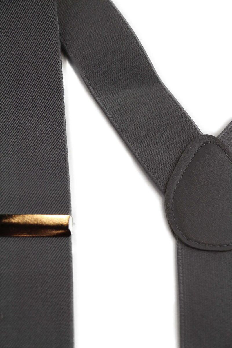 Wide Heavy Duty Adjustable 100cm Silver Adult Mens Suspenders