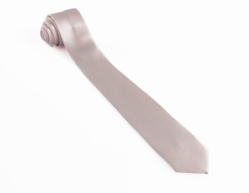 Mens Blush 5cm Skinny Plain Neck Tie