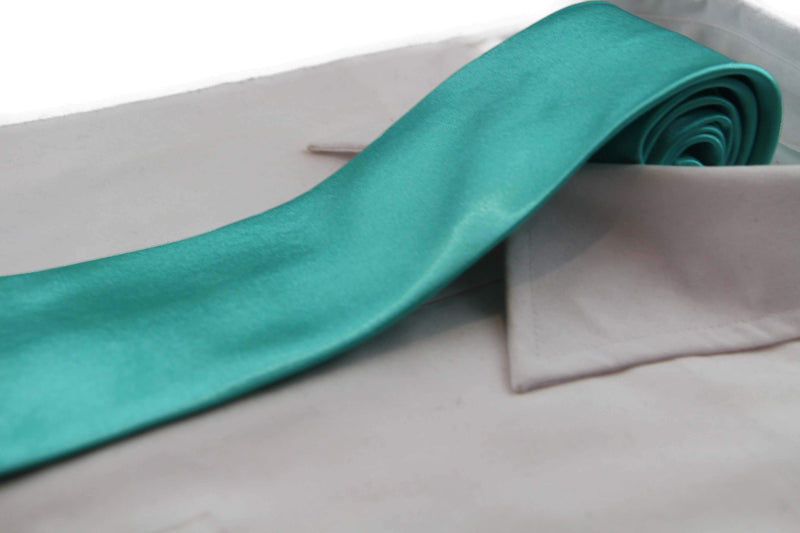 Mens Mint Green 8cm Plain Neck Tie