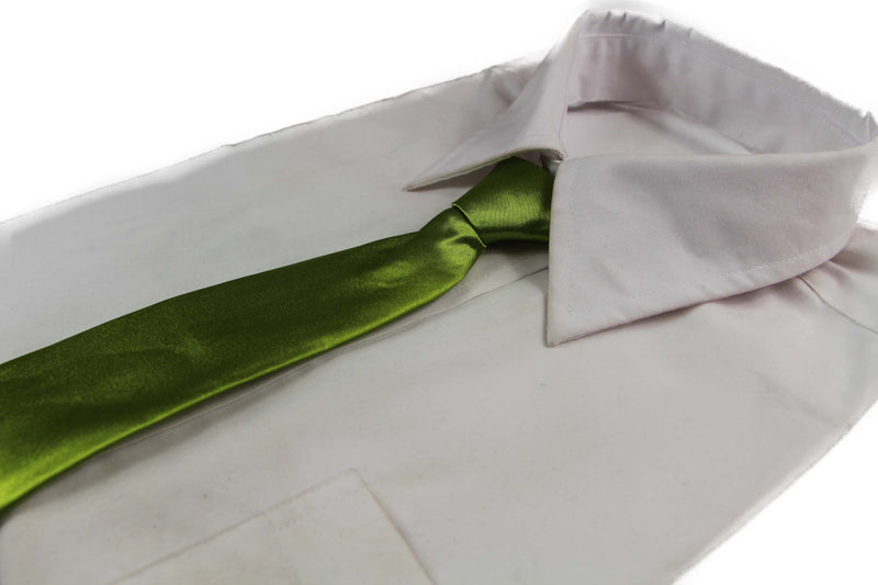 Kids Boys Light Green Elastic Plain Neck Tie