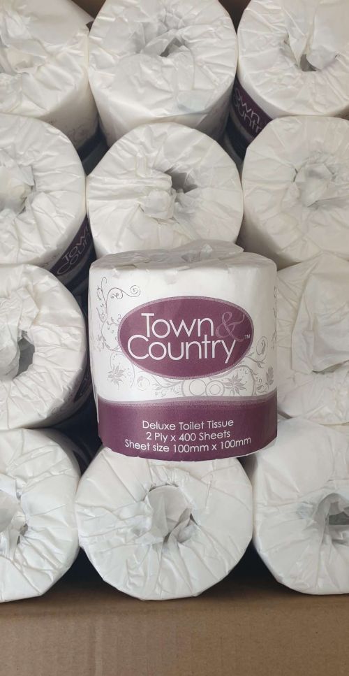 24 X Quality White Toilet Paper Rolls 2 Ply Individually Packed 400 Sheets