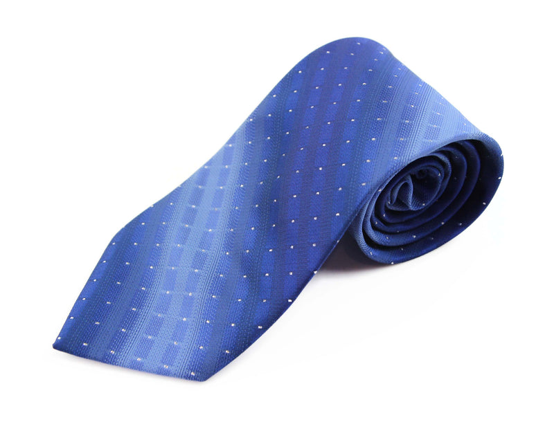 Mens Navy,  Blue Striped 8cm Patterned Neck Tie