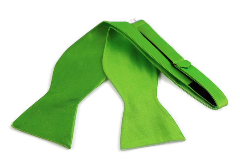 Mens Fluro Green Self Tie Bow Tie