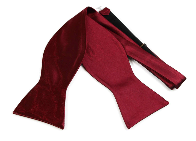 Mens Maroon Self Tie Bow Tie