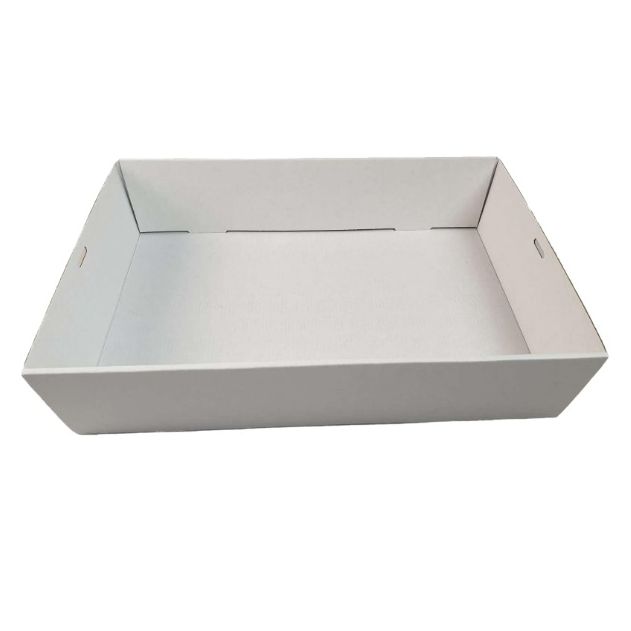 100 X Large White Disposable Catering Grazing Boxes Trays With Clear PET Lids