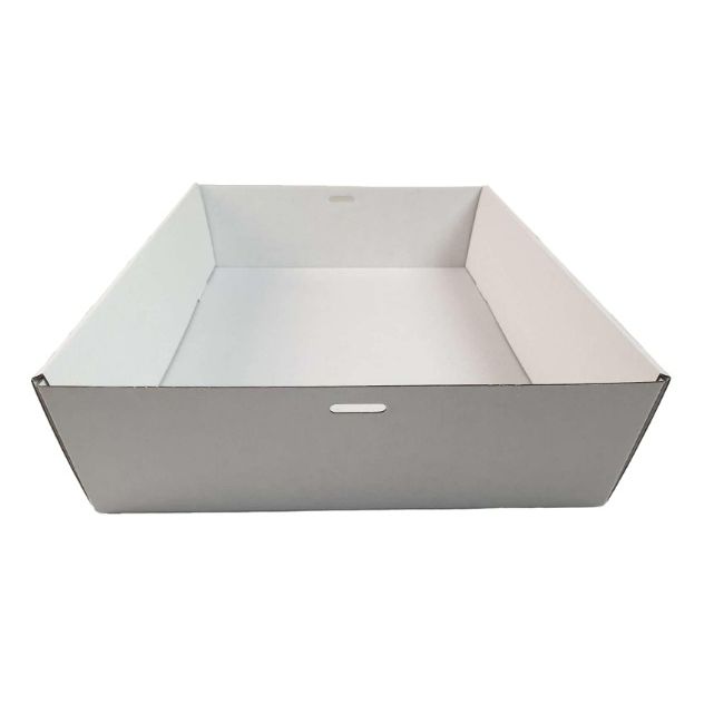 20 X Small White Disposable Catering Grazing Boxes Trays With Clear PET Lids